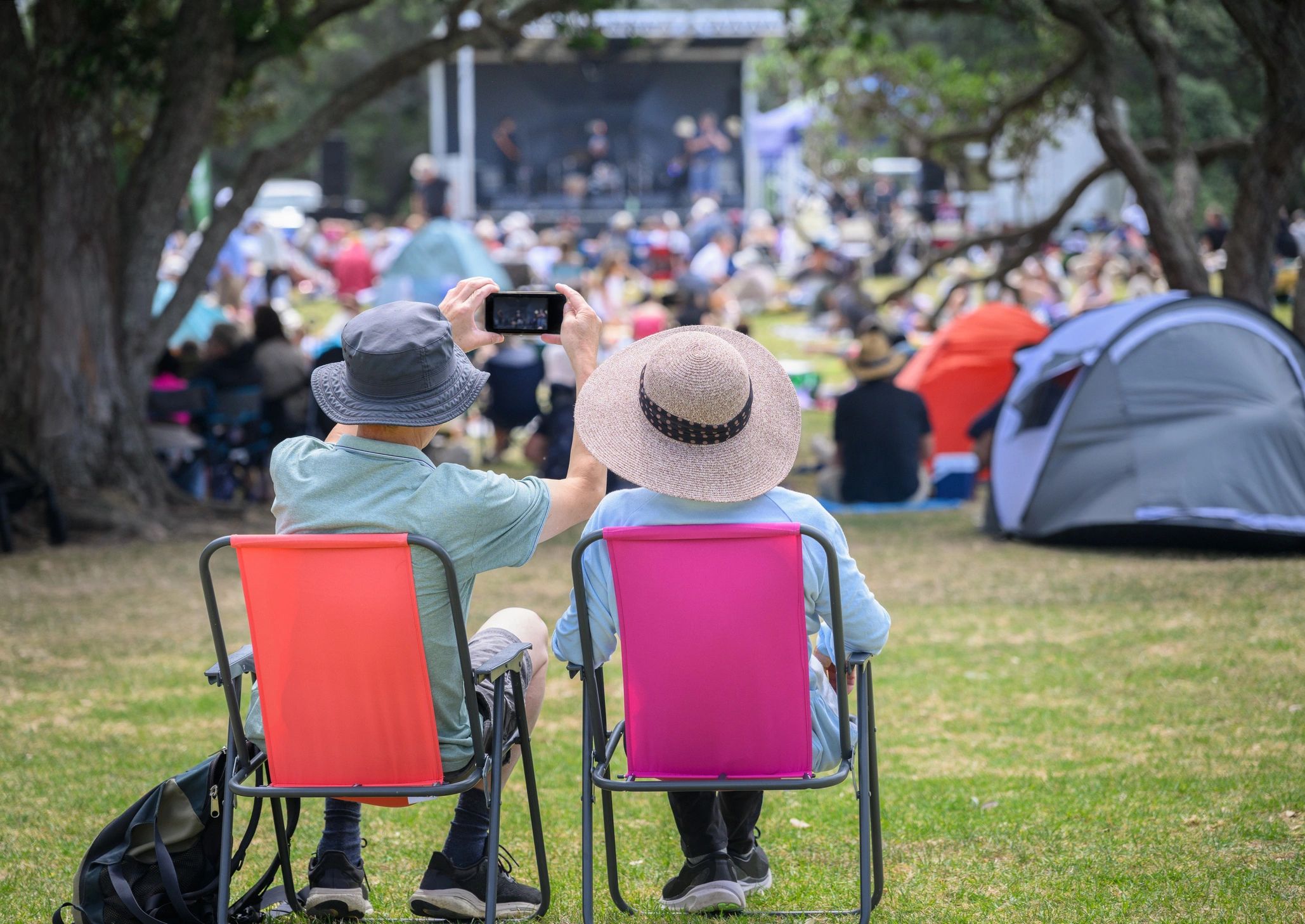 Group photo at an outdoor event